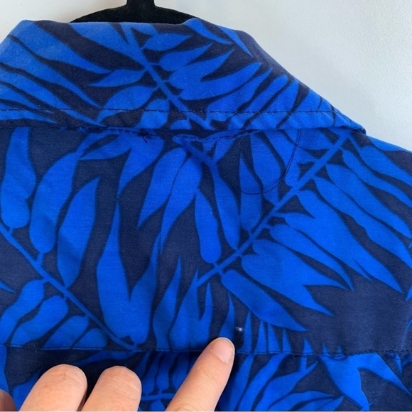 Vintage Maui Maui Hawaii Blue Beer Tropical Palm Short Sleeve Camp Shirt Men's M - Picture 6 of 8